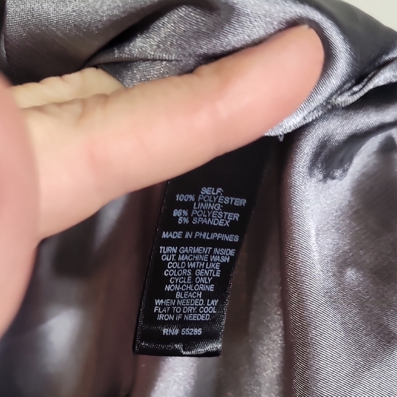 Y2K Express Dark Floral Mini Dress Size 2 Gray Ruched Whimsigoth Romantic 90s - Picture 7 of 15